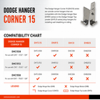 Dodge Hanger Corner 15 – Drop-System Outside-Corner Support